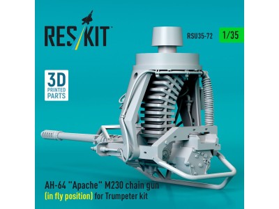 AH-64 Apache M230 chain gun (in fly position) for Trumpeter kit (3D Printed) 
