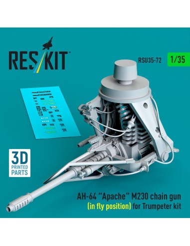 AH-64 Apache M230 chain gun (in fly position) for Trumpeter kit (3D Printed) 