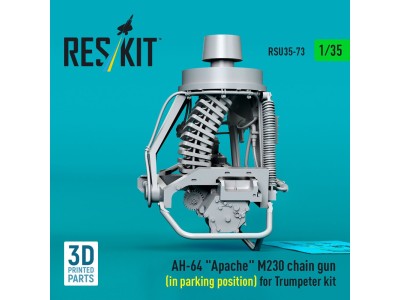 AH-64 Apache M230 chain gun (in parking position) for Trumpeter kit (3D Printed) 
