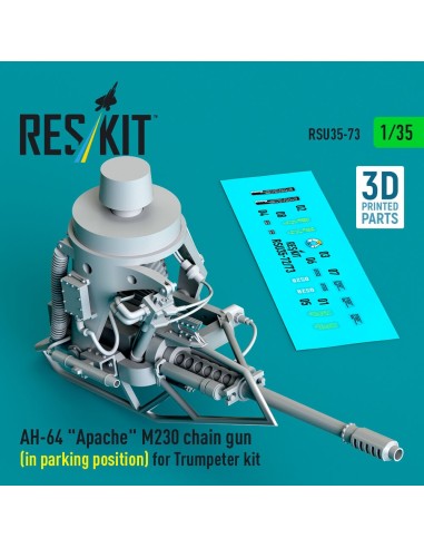 AH-64 Apache M230 chain gun (in parking position) for Trumpeter kit (3D Printed) 