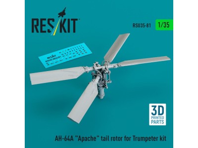 AH-64A Apache tail rotor for Trumpeter kit (3D Printed) 