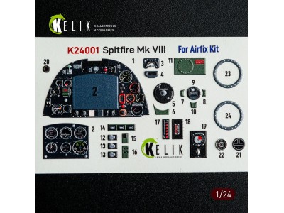 Spitfire Mk VIII interior 3D decals for Airfix kit 