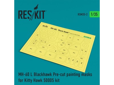MH-60L Blackhawk Pre-cut painting masks for KittyHawk 50005 kit 