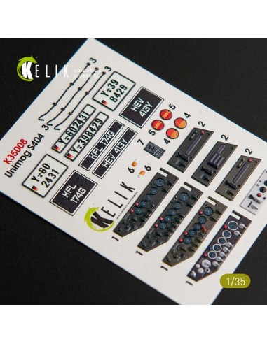 Unimog 404 interior 3D decals for ICM kit 