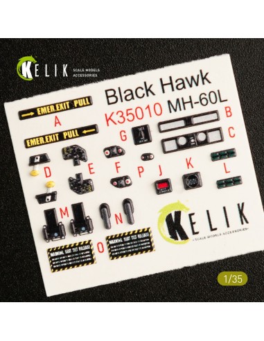 MH-60L Black Hawk interior 3D decals for Kitty Hawk / Zimimodel kit 