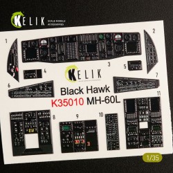 MH-60L Black Hawk interior 3D decals for Kitty Hawk / Zimimodel kit  2