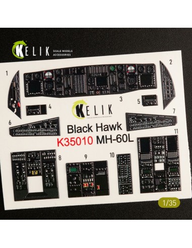 MH-60L Black Hawk interior 3D decals for Kitty Hawk / Zimimodel kit 
