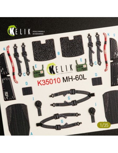 MH-60L Black Hawk interior 3D decals for Kitty Hawk / Zimimodel kit 