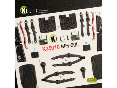 MH-60L Black Hawk interior 3D decals for Kitty Hawk / Zimimodel kit 