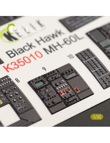 MH-60L Black Hawk interior 3D decals for Kitty Hawk / Zimimodel kit 