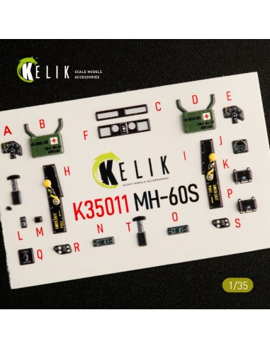 MH-60S Knight Hawk interior 3D decals for Kitty Hawk / Zimimodel kit 
