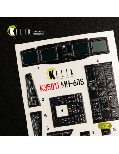 MH-60S Knight Hawk interior 3D decals for Kitty Hawk / Zimimodel kit 