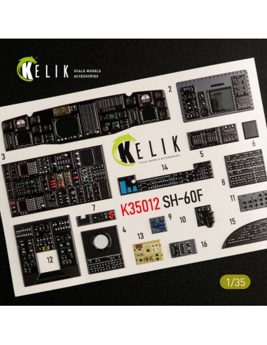 SH-60F Ocean Hawk interior 3D decals for Kitty Hawk / Zimimodel kit 