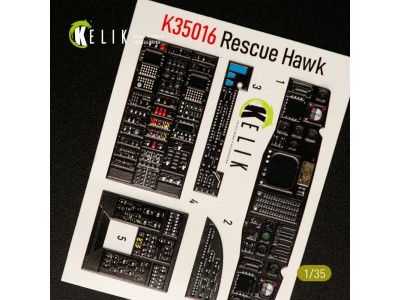 HH-60H Rescue Hawk interior 3D decals for Kitty Hawk / Zimimodel kit 