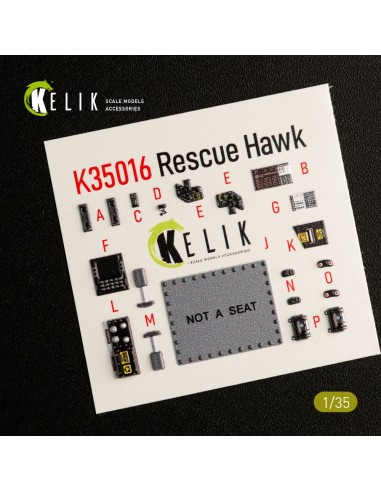 HH-60H Rescue Hawk interior 3D decals for Kitty Hawk / Zimimodel kit 