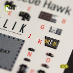 HH-60H Rescue Hawk interior 3D decals for Kitty Hawk / Zimimodel kit 