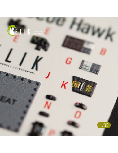 HH-60H Rescue Hawk interior 3D decals for Kitty Hawk / Zimimodel kit 