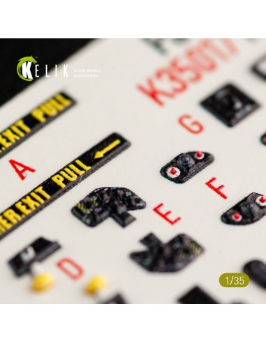 HH-60G Pave Hawk interior 3D decals for Kitty Hawk / Zimimodel kit 