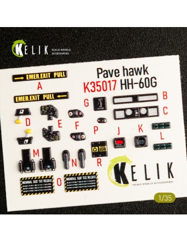 HH-60G Pave Hawk interior 3D decals for Kitty Hawk / Zimimodel kit 