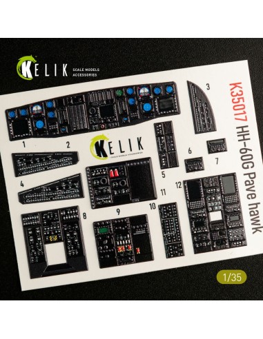 HH-60G Pave Hawk interior 3D decals for Kitty Hawk / Zimimodel kit 