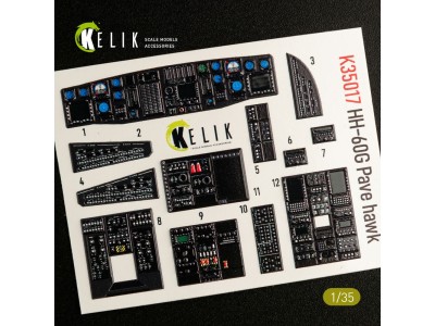 HH-60G Pave Hawk interior 3D decals for Kitty Hawk / Zimimodel kit 