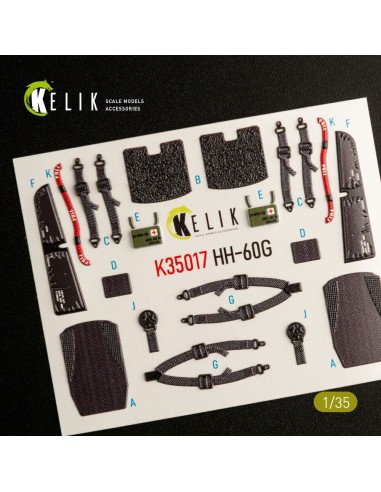 HH-60G Pave Hawk interior 3D decals for Kitty Hawk / Zimimodel kit 