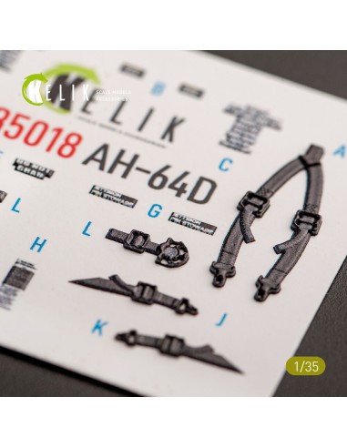 AH-64D Apache interior 3D decals for Takom kit 