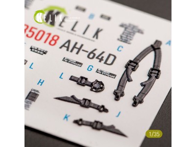 AH-64D Apache interior 3D decals for Takom kit 