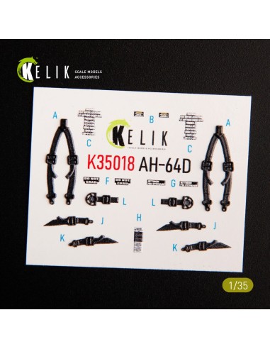 AH-64D Apache interior 3D decals for Takom kit 