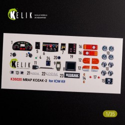 Kozak-2 Ukrainian MRAP 3D decals for ICM kit  2