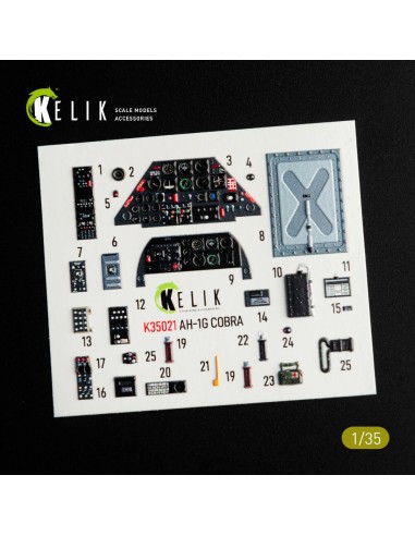 AH-1G Cobra interior 3D decals for ICM kit 