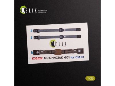 Kozak-001 Ukrainian MRAP 3D decals for ICM kit 