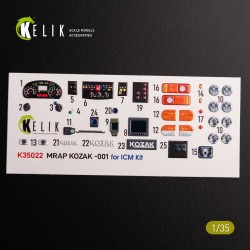 Kozak-001 Ukrainian MRAP 3D decals for ICM kit  2