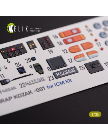 Kozak-001 Ukrainian MRAP 3D decals for ICM kit 