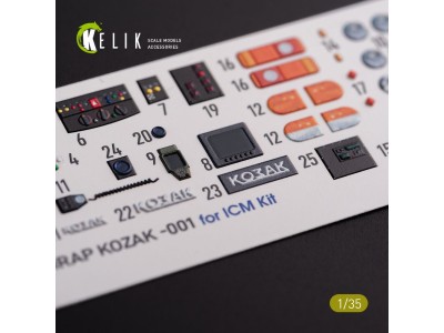 Kozak-001 Ukrainian MRAP 3D decals for ICM kit 