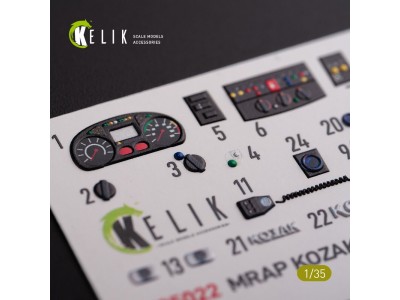 Kozak-001 Ukrainian MRAP 3D decals for ICM kit 