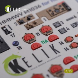 “HUMVEE” HMMWV M1036 with TOW Desert version Interior 3D Decal for Italeri kit  2