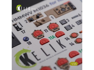 “HUMVEE” HMMWV M1036 with TOW Desert version Interior 3D Decal for Italeri kit 