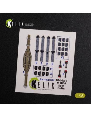“HUMVEE” HMMWV M1036 with TOW Desert version Interior 3D Decal for Italeri kit 