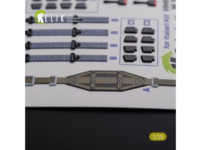 “HUMVEE” HMMWV M1036 with TOW Desert version Interior 3D Decal for Italeri kit 