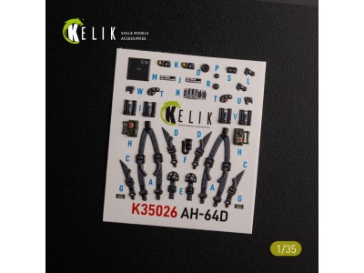 AH-64D Apache interior 3D decals for Meng kit 