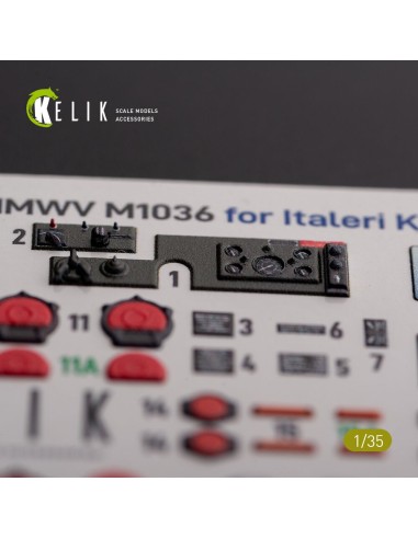 “HUMVEE” HMMWV M1036 with TOW Nato green version Interior 3D Decal for Italeri kit 