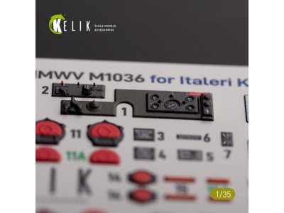“HUMVEE” HMMWV M1036 with TOW Nato green version Interior 3D Decal for Italeri kit 