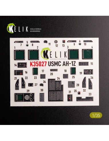 AH-1Z interior 3D decals for Academy kit 