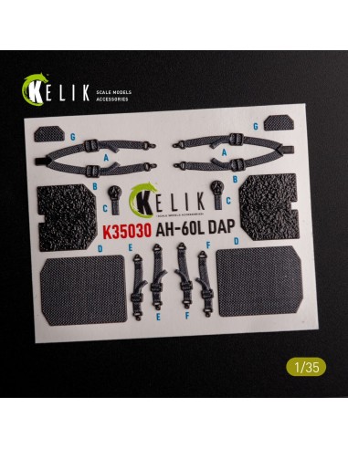 AH-60L DAP interior 3D decals for Academy kit 