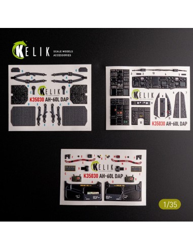 AH-60L DAP interior 3D decals for Academy kit 