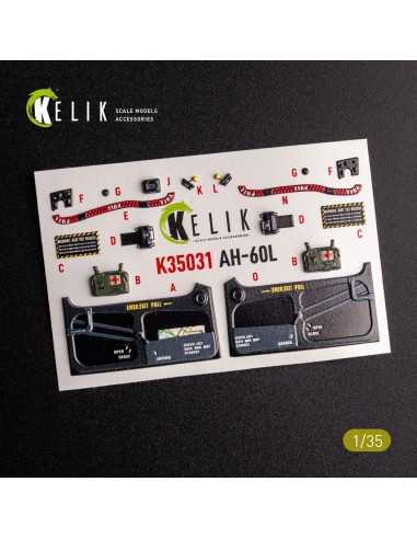 UH-60L interior 3D decals for Academy kit 