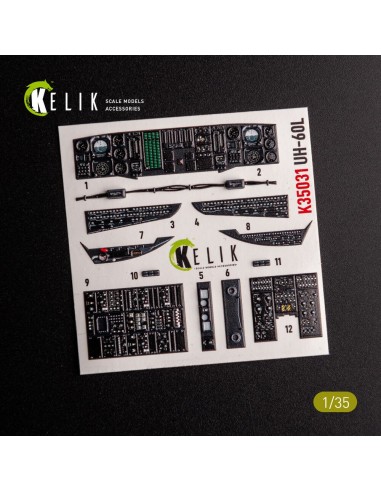 UH-60L interior 3D decals for Academy kit 