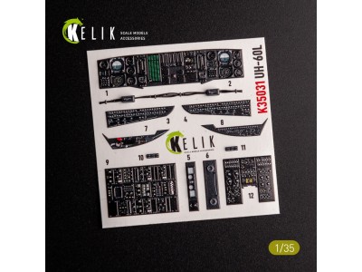 UH-60L interior 3D decals for Academy kit 