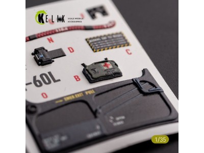 UH-60L interior 3D decals for Academy kit 